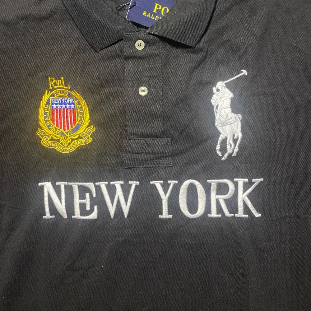 Polo by Ralph Lauren New York Chief Keef Embroidered Black Polo Shirt